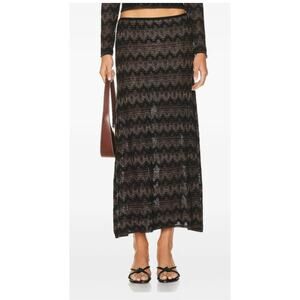 CHRISTOPHER ESBER Sz 12 AUS 8 US Palais Knitted Maxi Skirt Brown Black